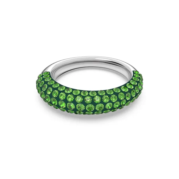 Swarovski Rhodium Plated, Faux Crystal Rings Women's Green