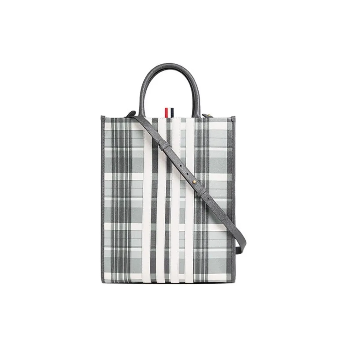 THOM BROWNE 4 Bar Striped Top Handle Bag
