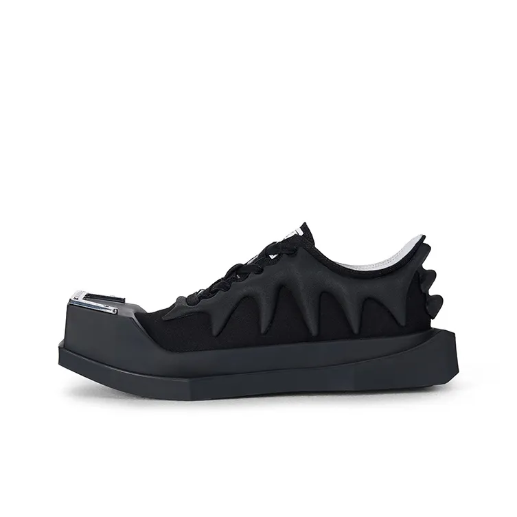 ANCIENT FOSSIL Anti Slip And Wear Resistant Height Increasing Stylish Skateboarding Shoes Unisex Black