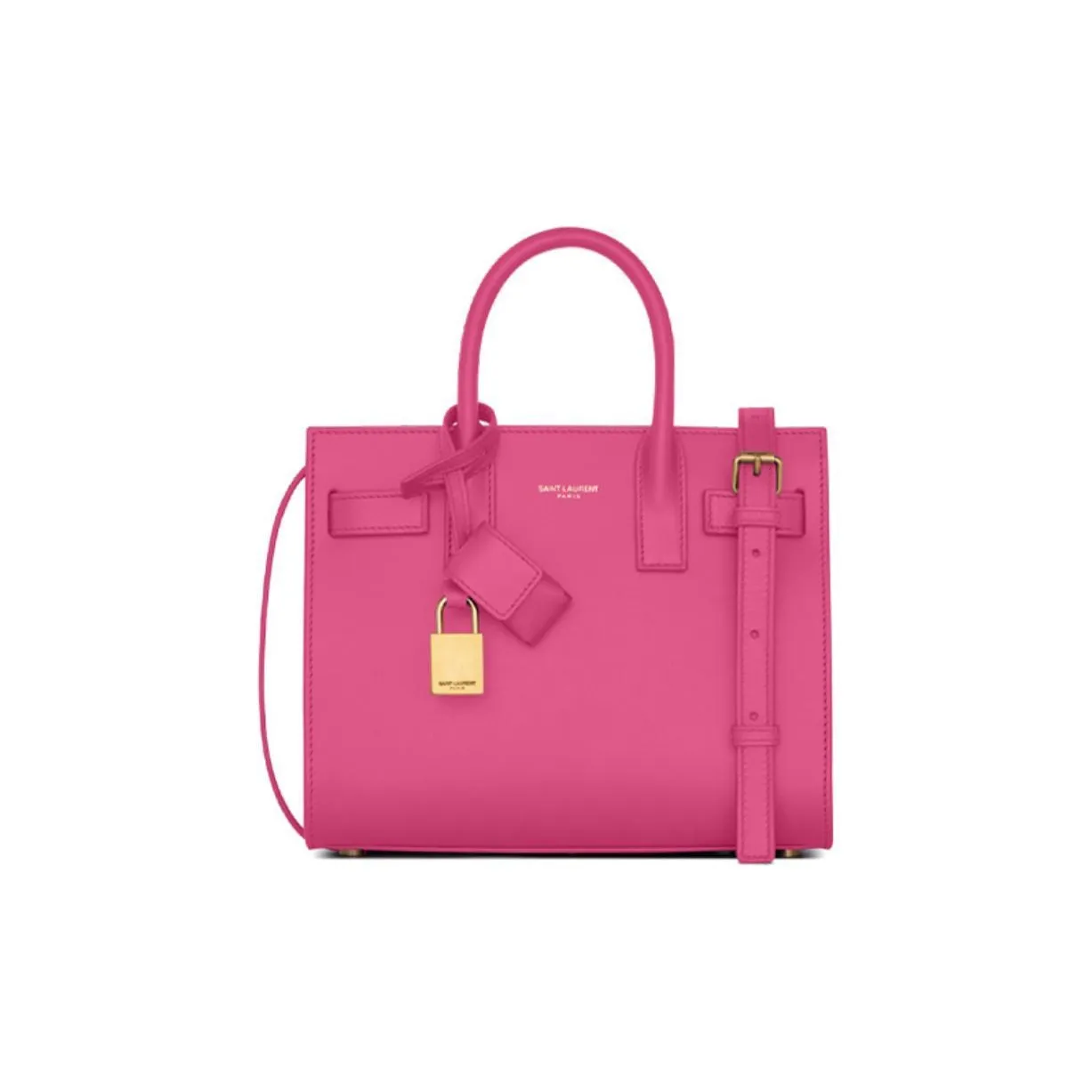 SAINT LAURENT Leather Shoulder Bag Crossbody Bag Handbags Mini Women's Peach Pink