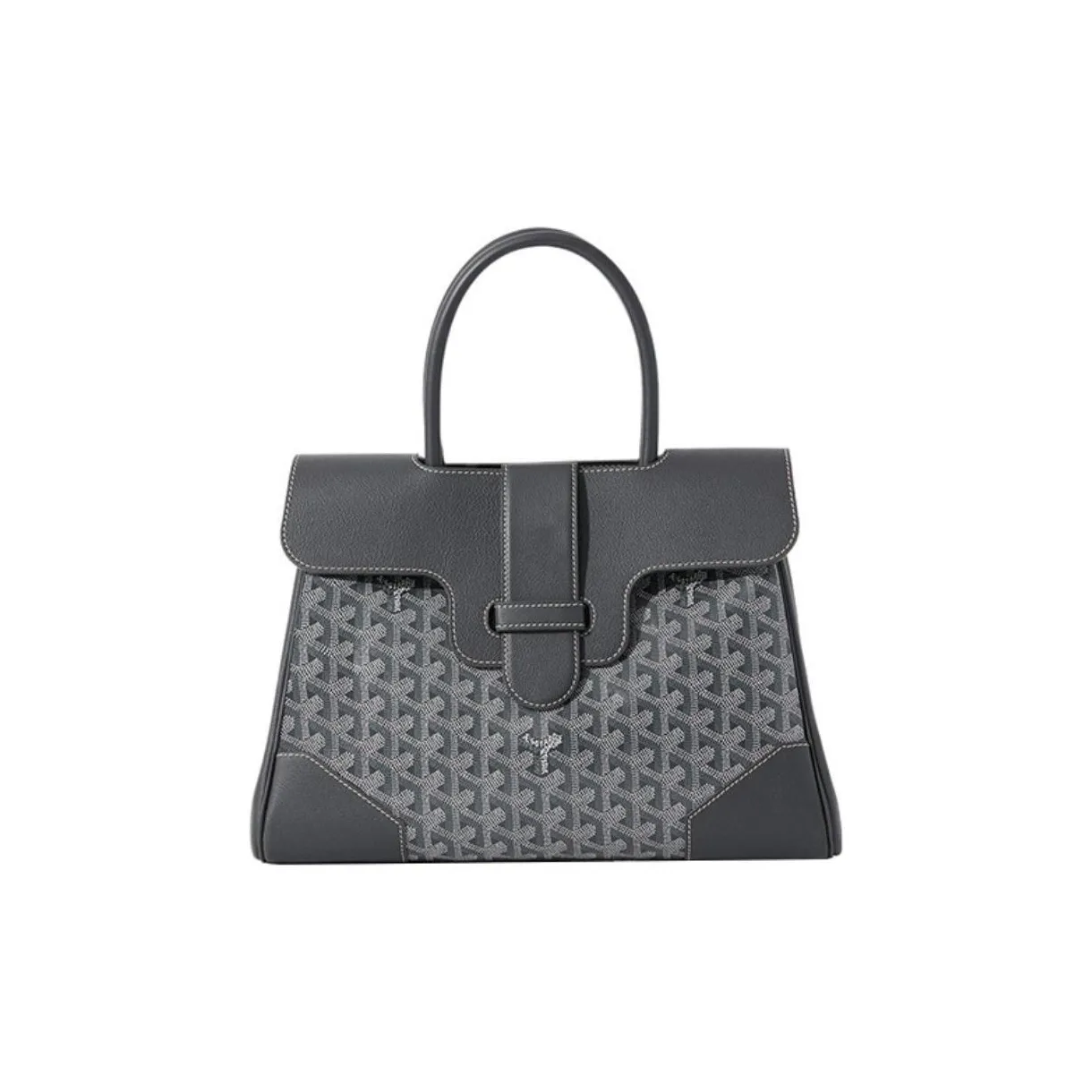 GOYARD Saigon Canvas With Leather Saigon Tote Handbag, Shoulder Bag Large Size Unisex Gray