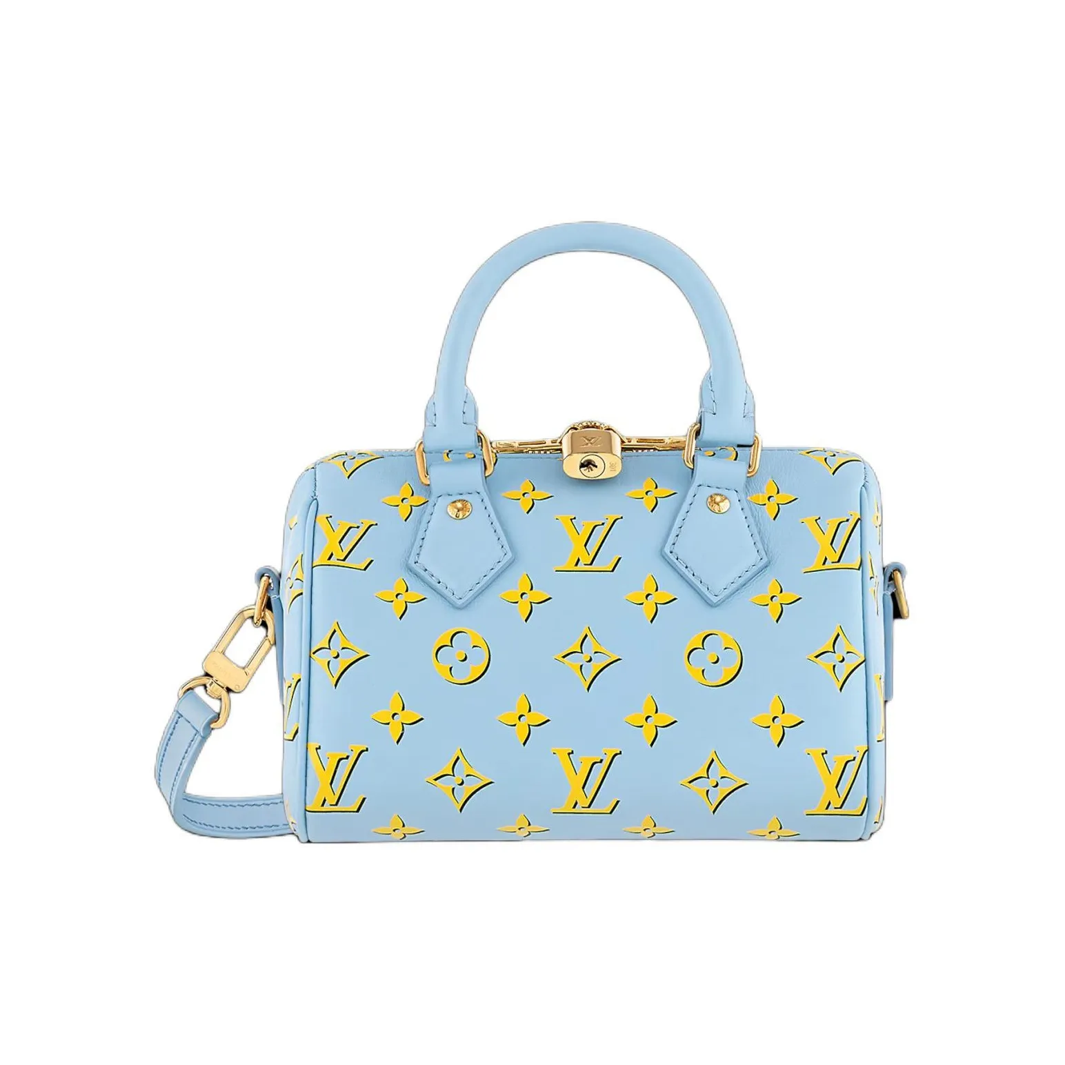 LOUIS VUITTON Speedy Bandouliere 20 Baby Blue