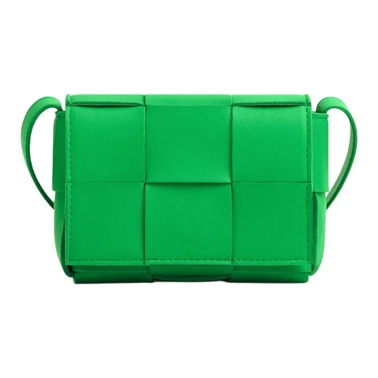 Bottega Veneta CASSETTE Sheepskin Tofu Bag Crossbody Bag Shoulder Bag Mini Women's Parrot Green