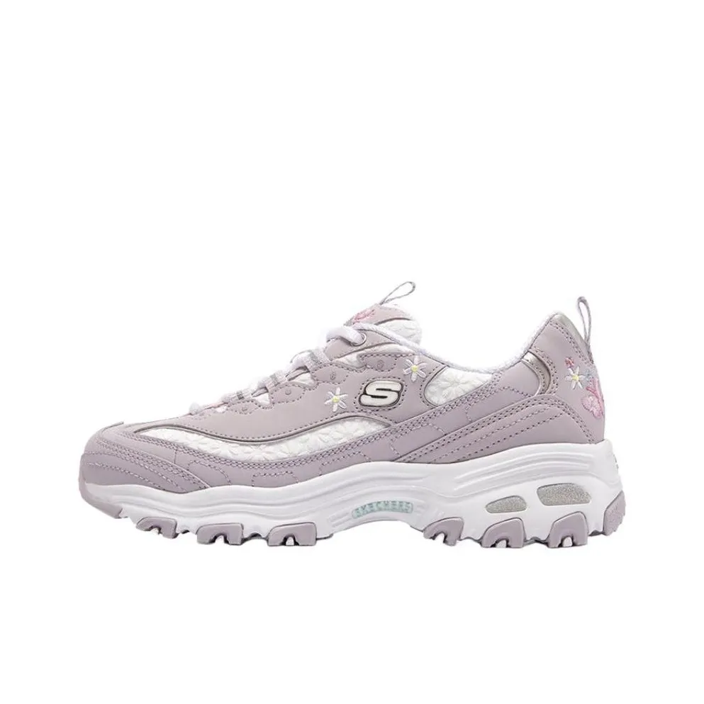 Skechers D'LITES 1.0 Low Top Chunky Sneakers Women's Lavender
