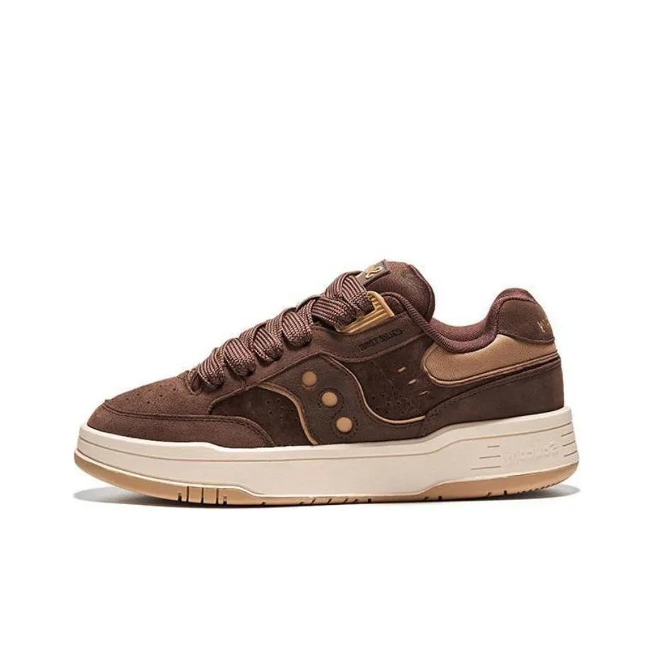 Saucony CHILLTIME Wear Resistant Low Top Casual Shoes Unisex Brown