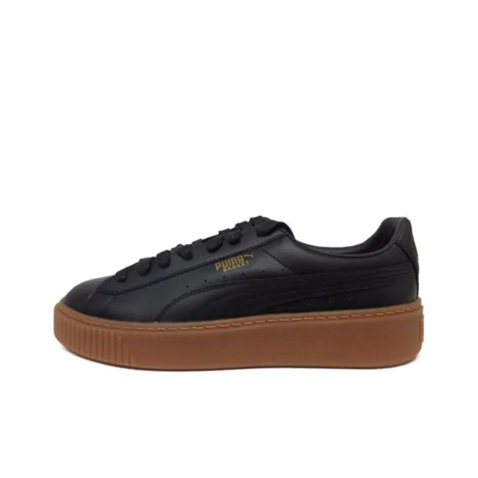 PUMA Basket Platform Core Low Топ Скейтборд Кроссовки Женские Черные