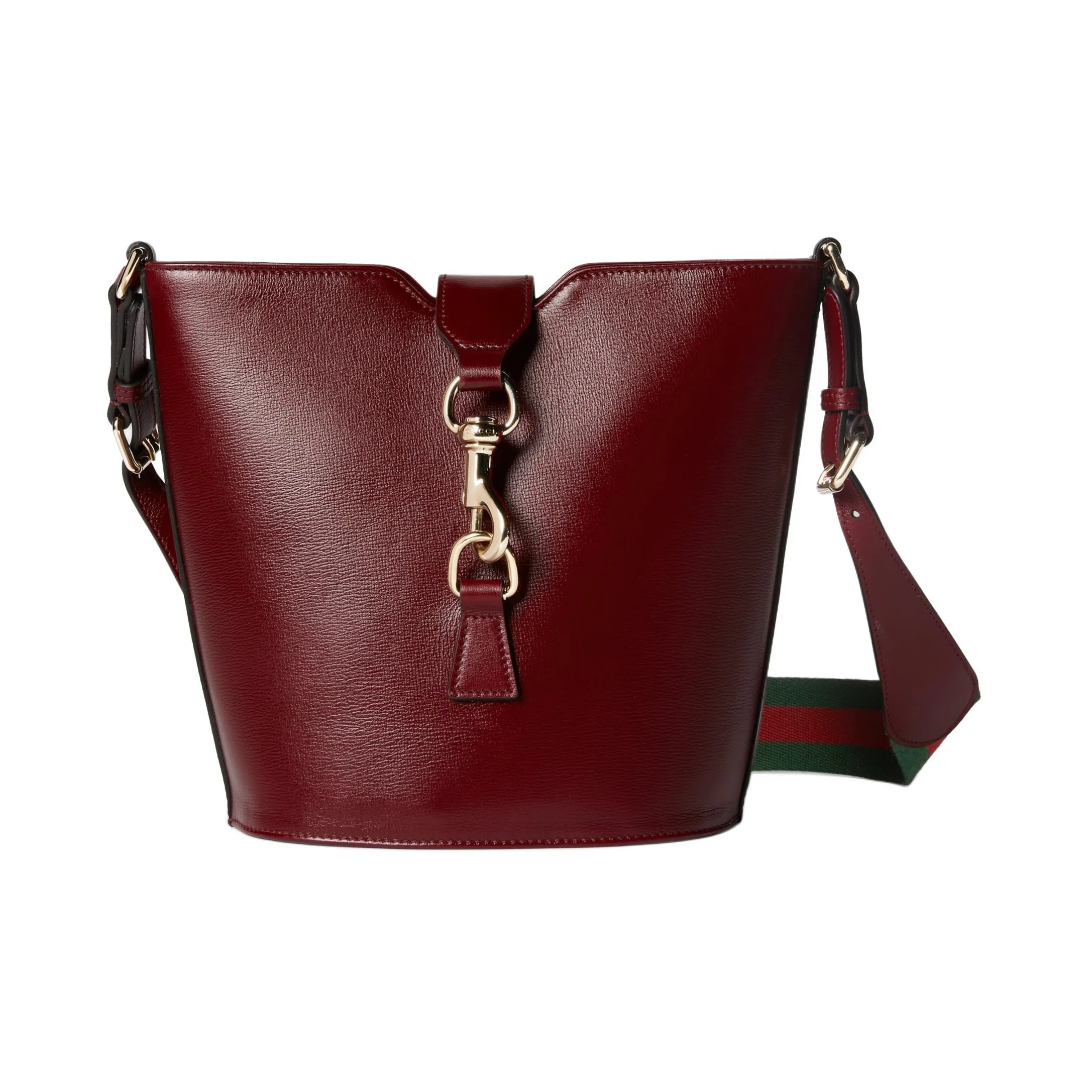 GUCCI Patent Leather Bucket Bag, Shoulder Bag, Crossbody Bag Mini Women's Burgundy