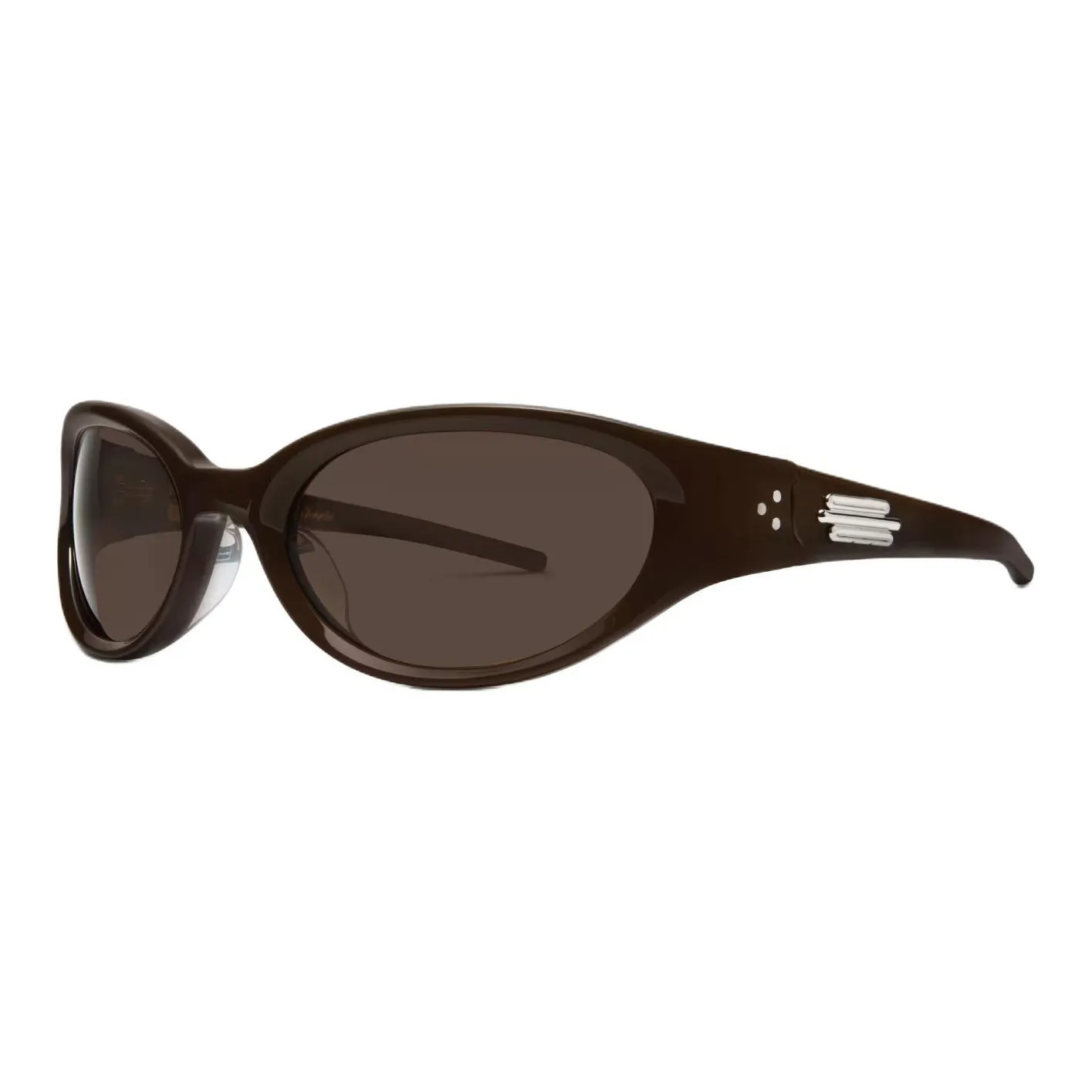 GENTLE MONSTER Plate Frame Irregular Shape Sunglasses Unisex Umber