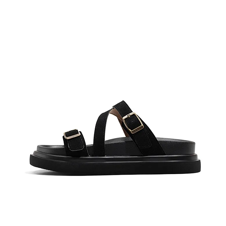 Old Meow Плоская подошва Пряжка Верхняя одежда Слипоны 4,7cm Женские