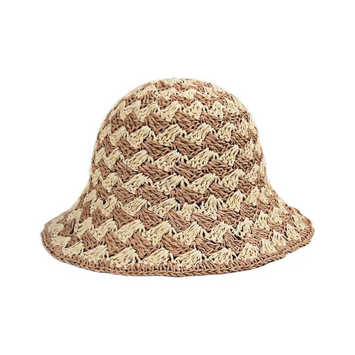 MUSTKOO Straw Woven Bucket Hats Unisex