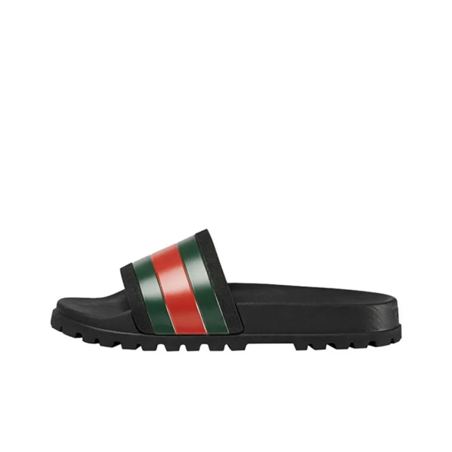 GUCCI Web Slide Sandal Black