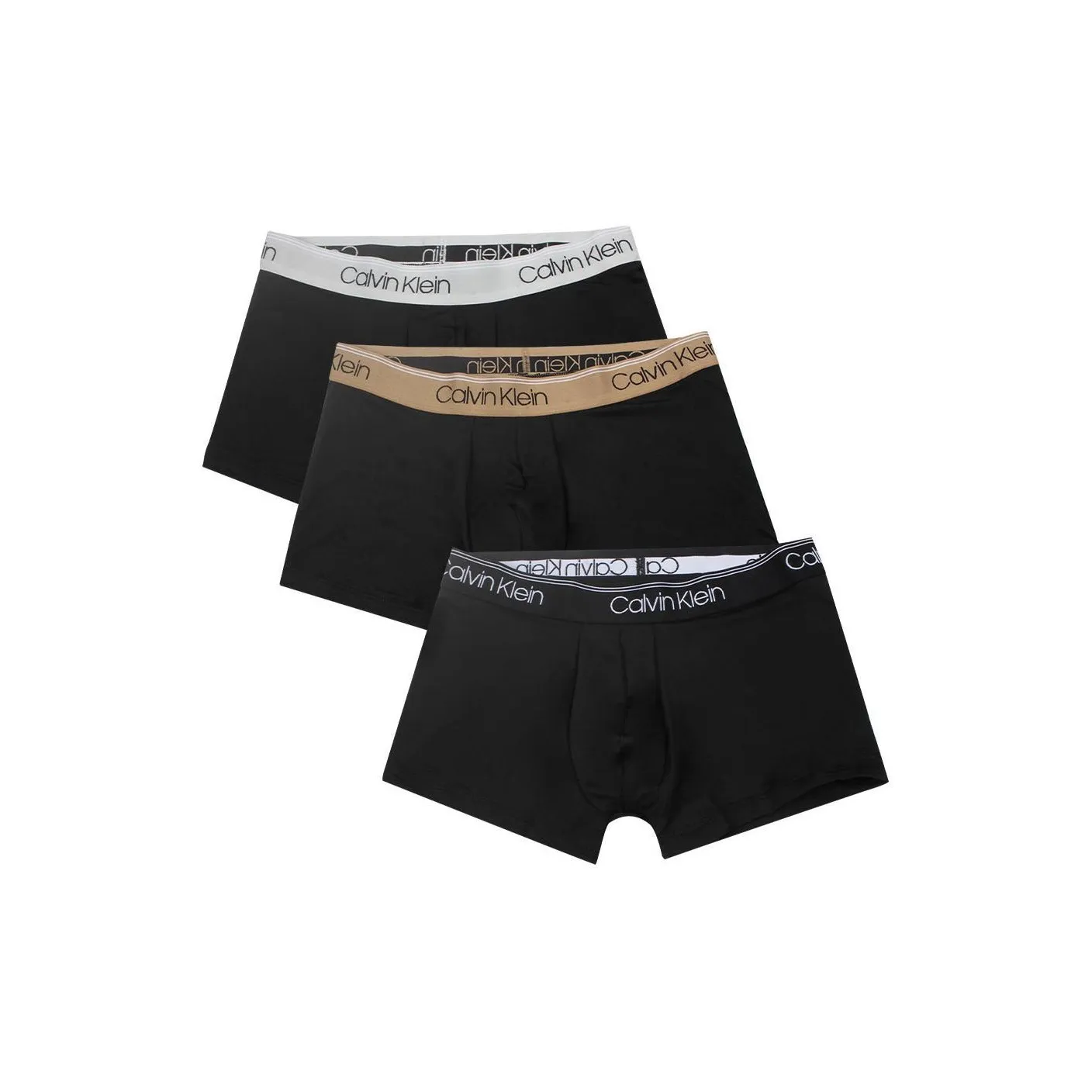 Calvin Klein Logo-waistband Slip-on Briefs Pack Of Three