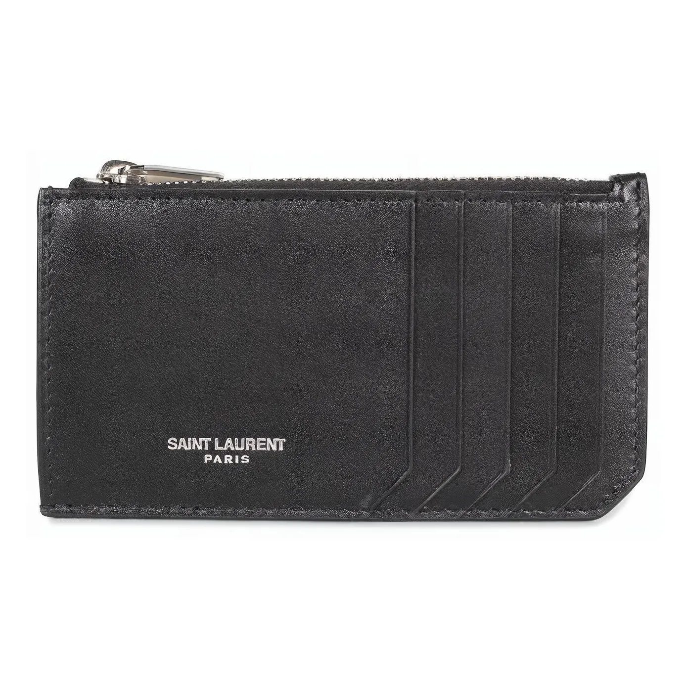 SAINT LAURENT Гладкая кожа Держатель для карт Держатель для карт Мужской Черный