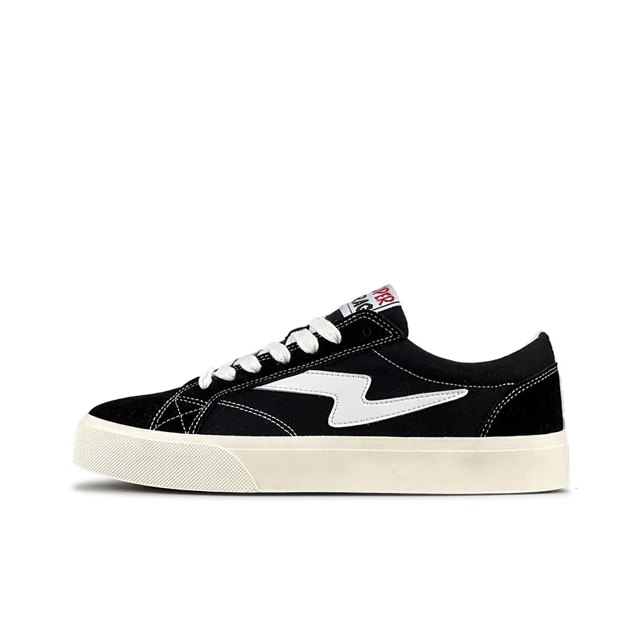 LuzaoT SUPER DRAG Abrasion Resistant Low Top Canvas Shoes Unisex Black White