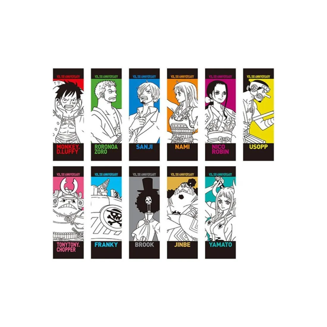 BANDAI One Piece Character ONE PIECE Ichiban Kuji Vol.100 Anniversary Celebration M Grade Towel Anime Merchandise
