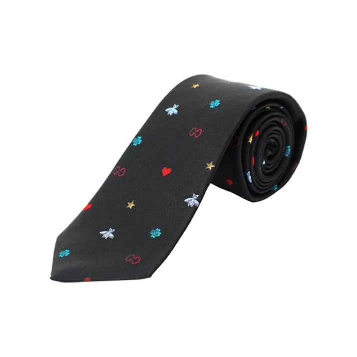 GUCCI Шелковые галстуки черные мужские
