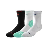 3팩 세트 - Bullfighter 허벅지 양말 (화이트+블랙+화이트 그린)