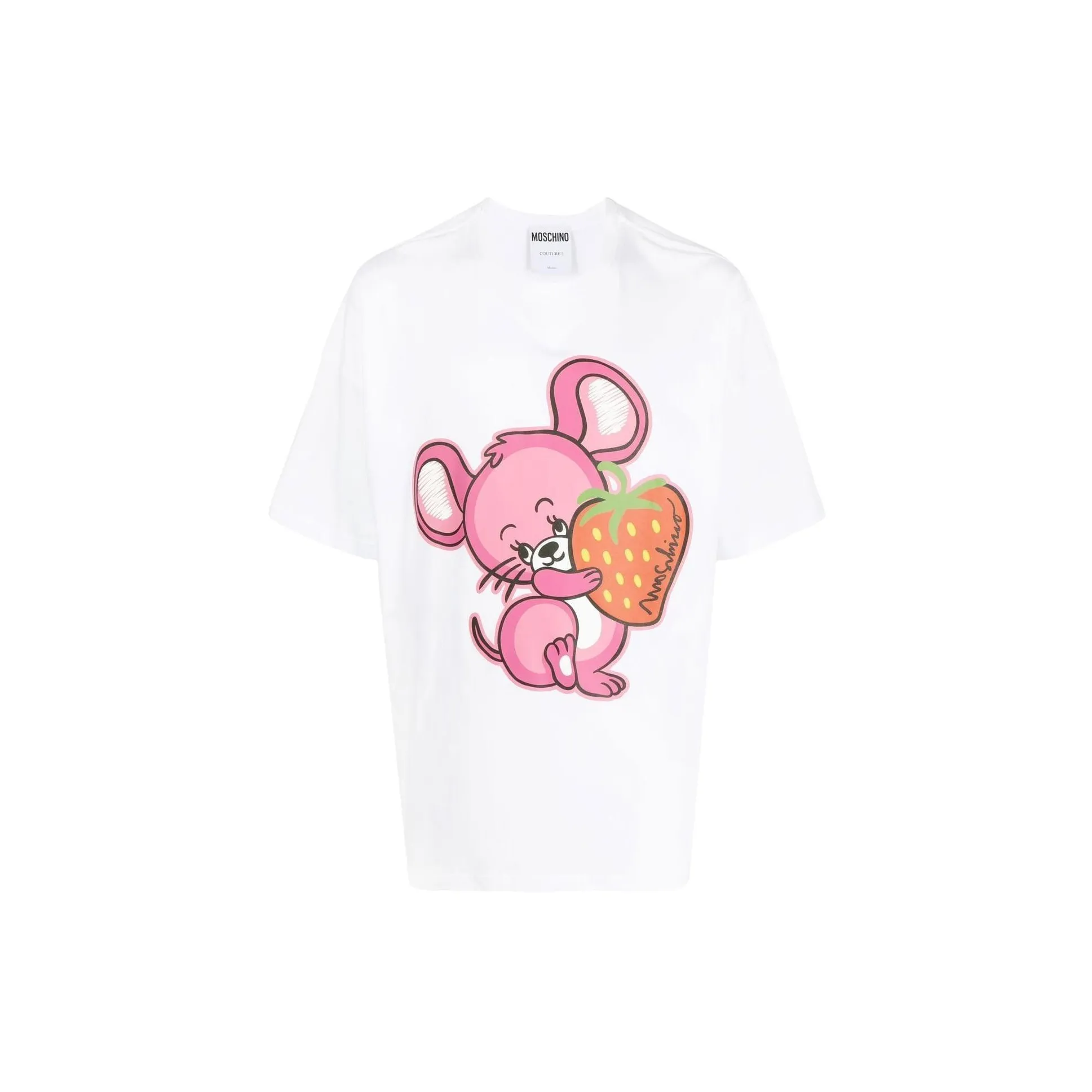 MOSCHINO Белая Мужская T-Рубашка