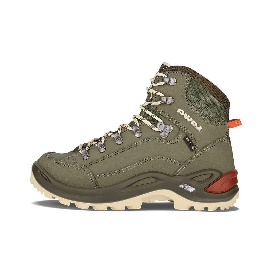 Lowa Renegade GTX Амортизаторы Shock Slip-Resistant MID Топ Походная обувь Женская Зеленый Оранжевый