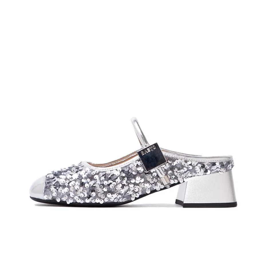 BASTO Quiet Slip Resistant Petite Height Increasing Slimming Closed Toe Slippers Women's