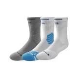 3팩 세트 - Bull 허벅지 양말 (화이트+그레이+화이트 블루)