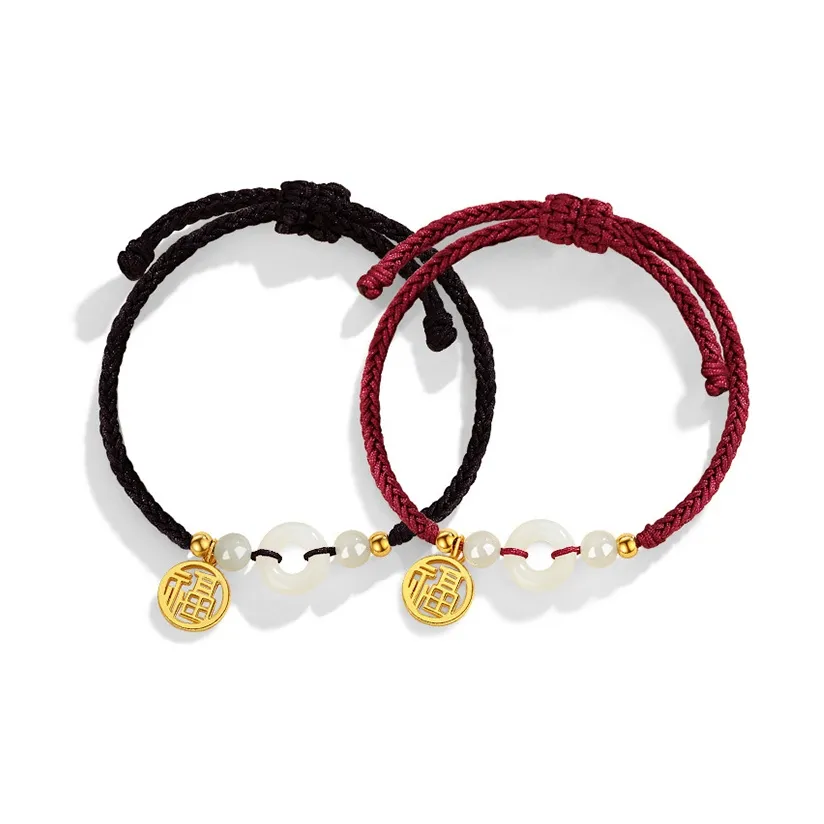 VANA Alloy+Fabric Браслеты Унисекс Красный Черный