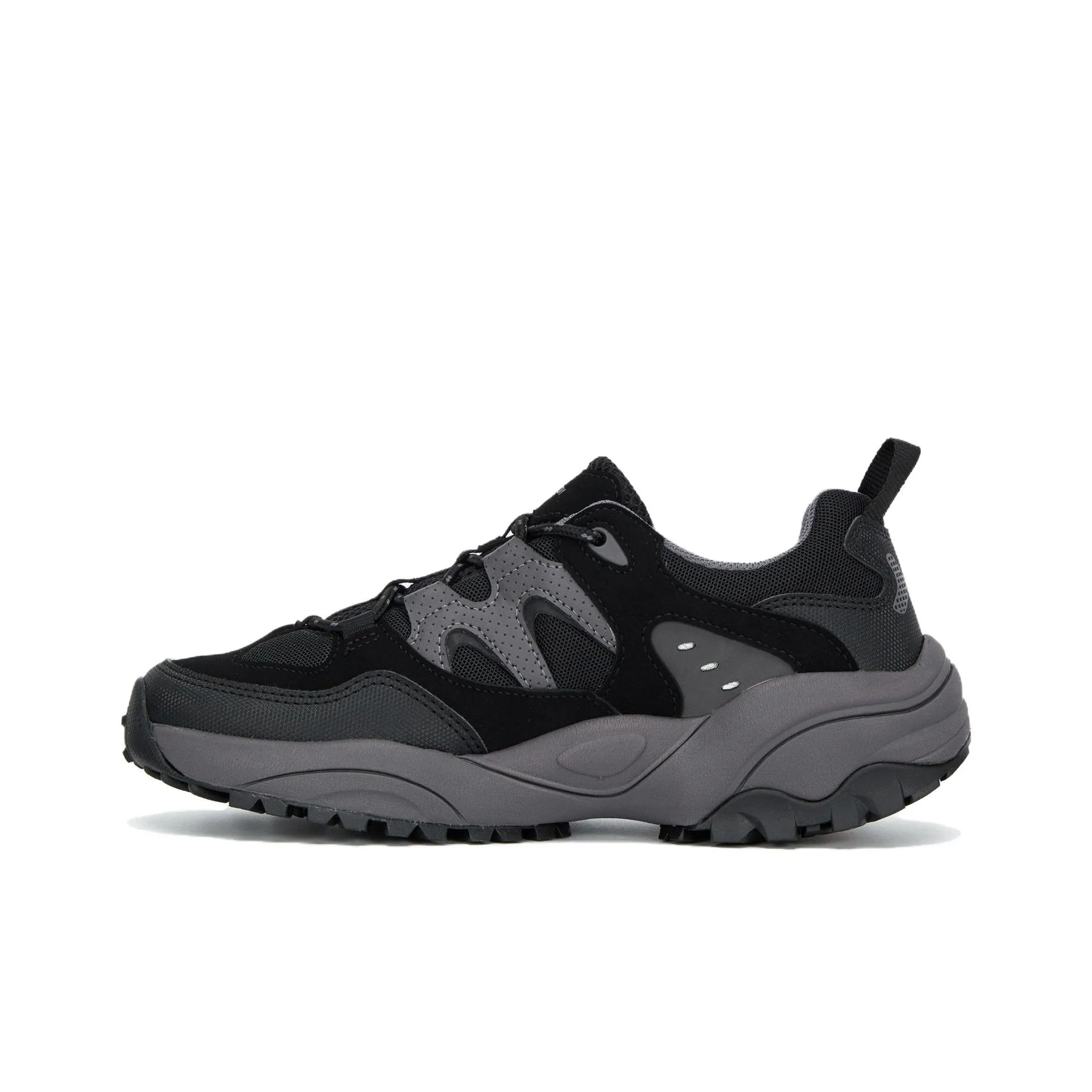 THE NORTH FACE Sierra Cushioning Anti-Slip Wear-Resistant Breathability Low-Top Outdoor Shoes Unisex Black Gray Color