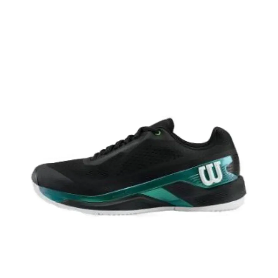 Wilson Rush Pro Устойчивые к истиранию Низкие Кроссовки для тенниса Мужские Черные Зеленые