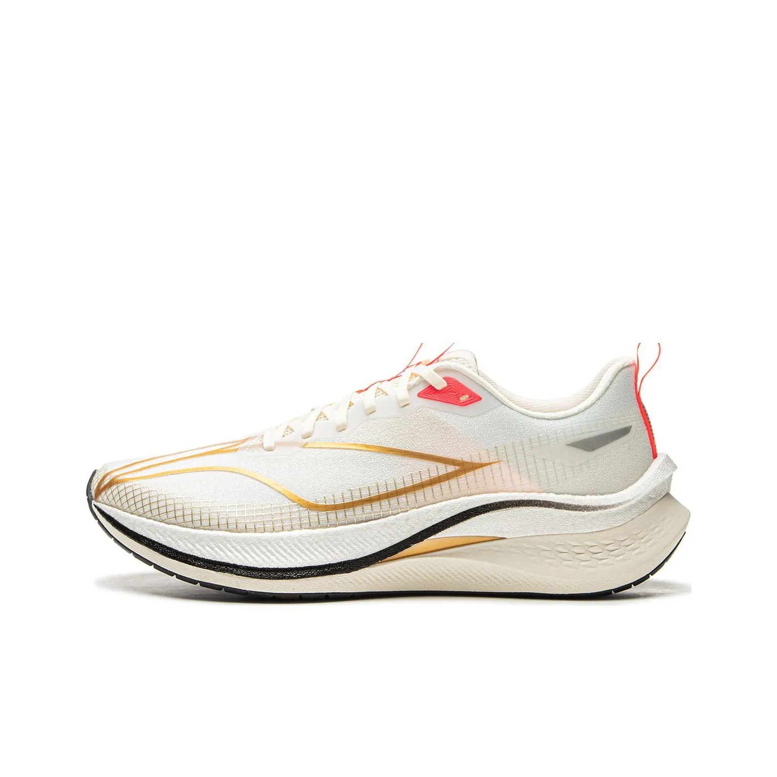 LiNing Red Hare 7 Pro Shock Absorbers With Slip Resistant Features Low Top Running Shoes Men's White Gold
