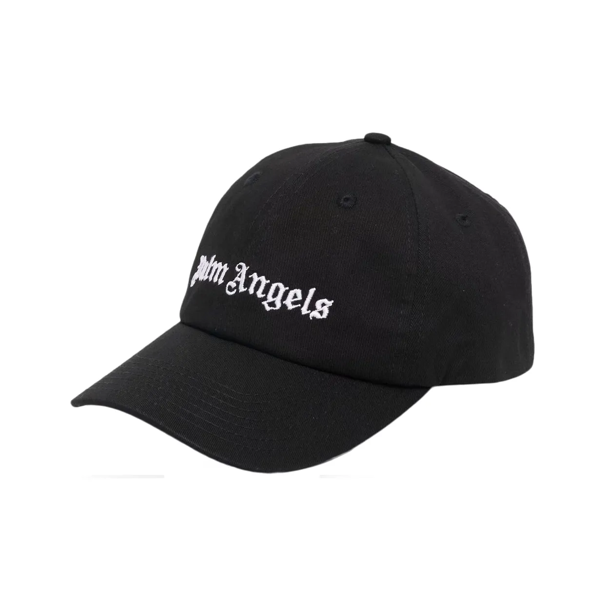 PALM ANGELS Embroidered Gothic Intarsia Logo Strap Back Cap