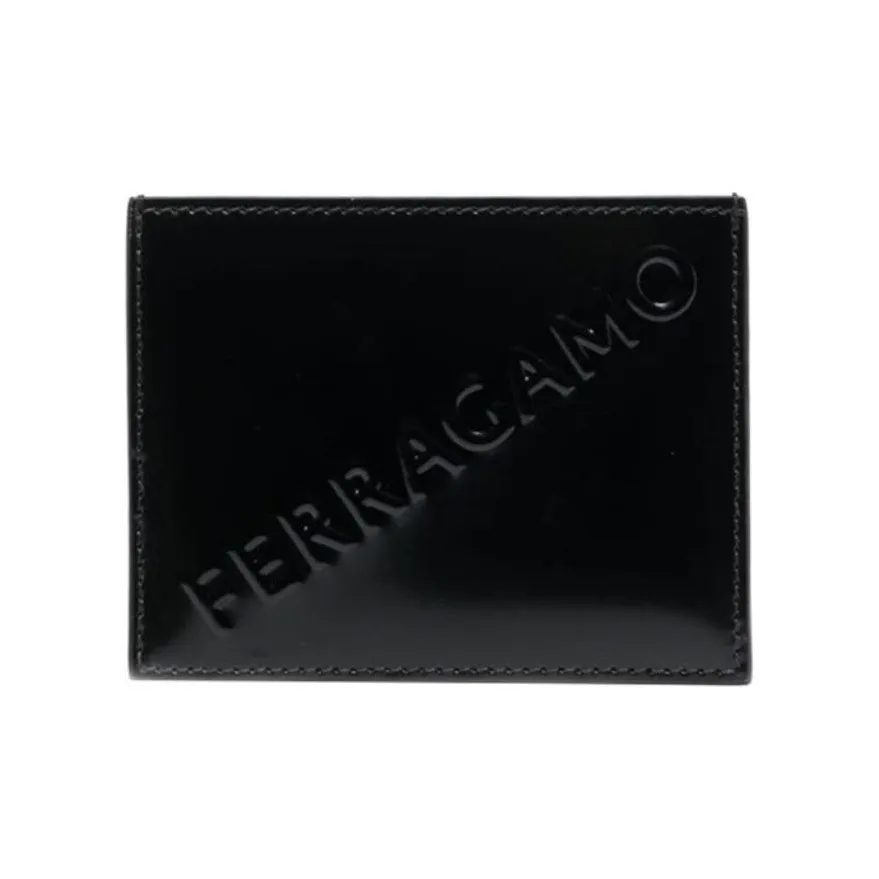 FERRAGAMO Телячья кожа Кошелек Мужской Черный