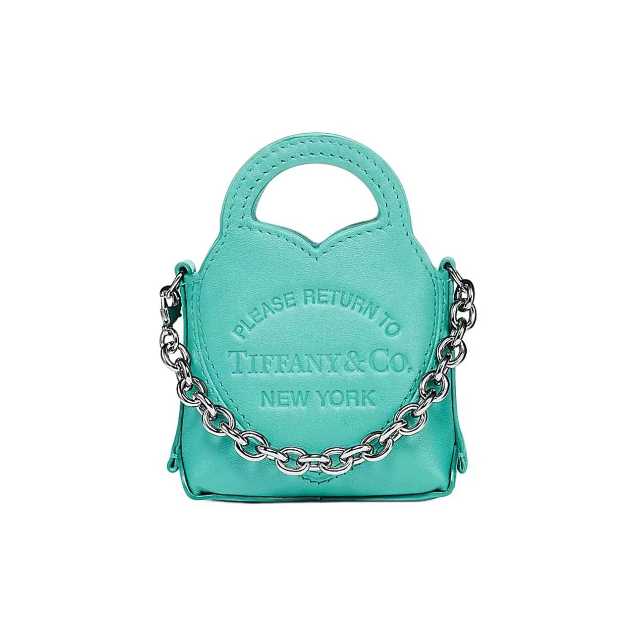 TIFFANY & CO. Return To Tiffany Collection Calfskin Handbag Nano Women's Blue