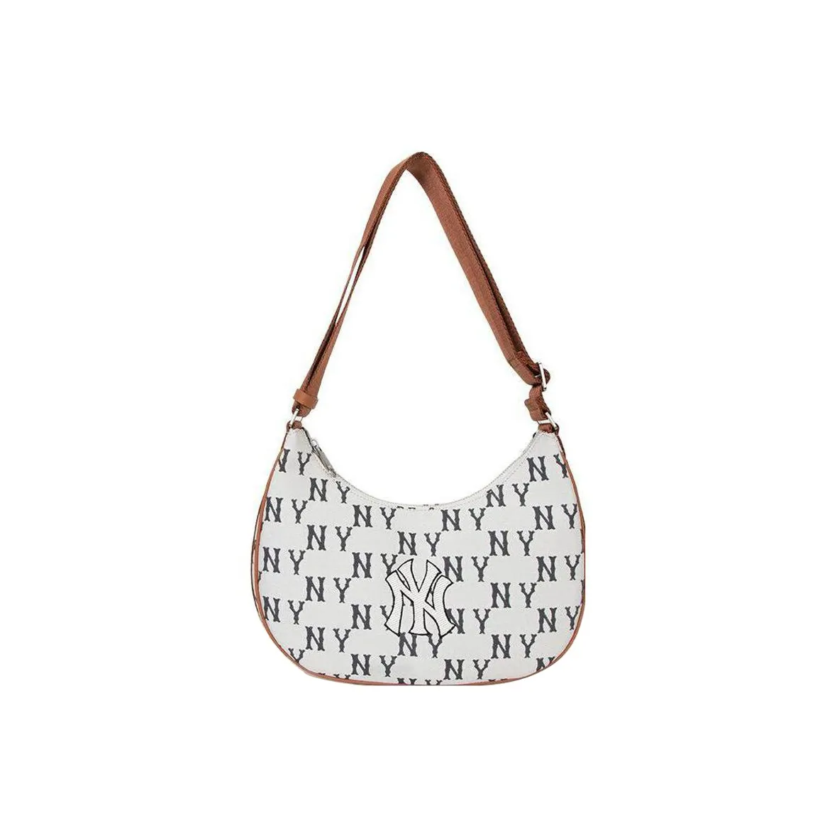 Mlb Base Logo Denim Pouch Сумка через плечо Сумка Женская Белая