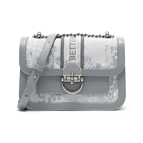 BETTINA VIVIAN Ткань ПУ (полиуретан) Сумка через плечо Стандартная Женская Серо-синяя