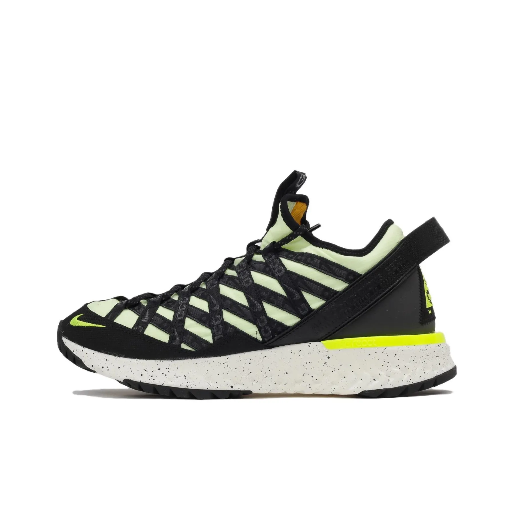Nike ACG REACT TERRA GOBE Slip-on Устойчивый Низкий Топ Повседневные Беговые кроссовки Унисекс Оранжевый Зеленый