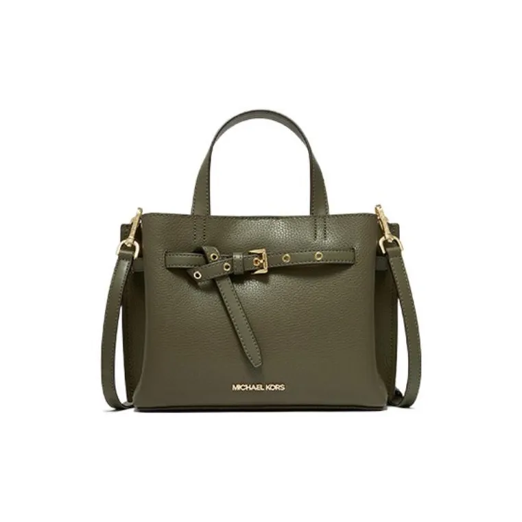MICHAEL KORS Emilia Leather Butterfly Bag, Handbag, Shoulder Bag, Crossbody Bag Trumpets Women's Olive Green