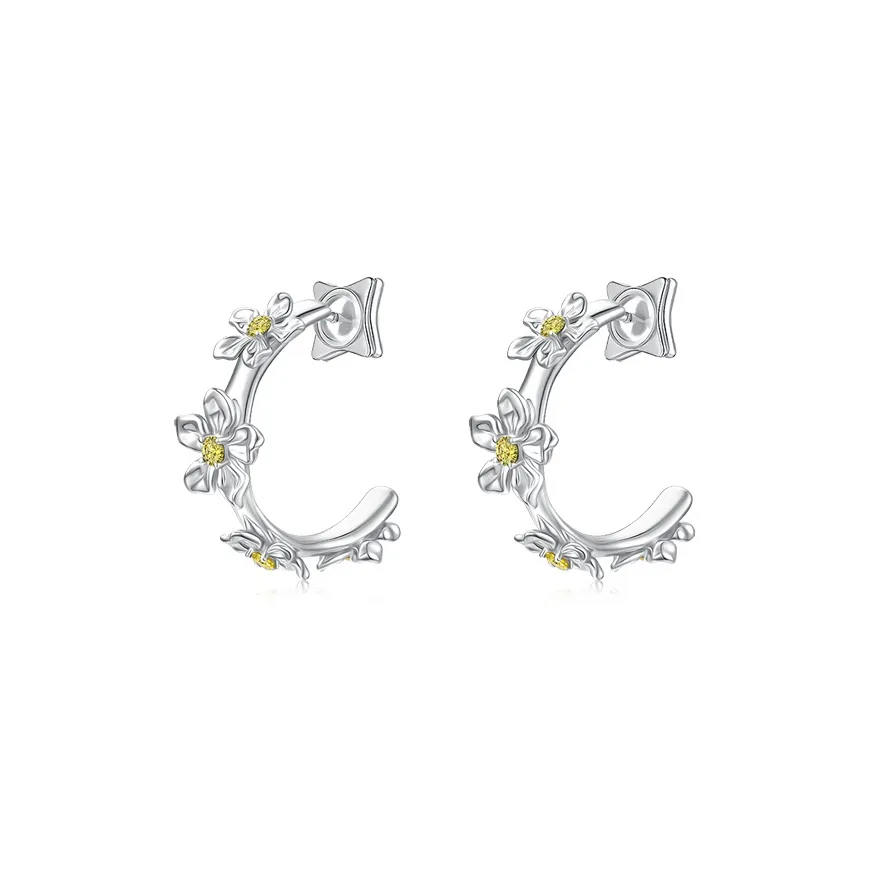 Серьги SIS ACC с покрытием из 18-каратного золота медные женские