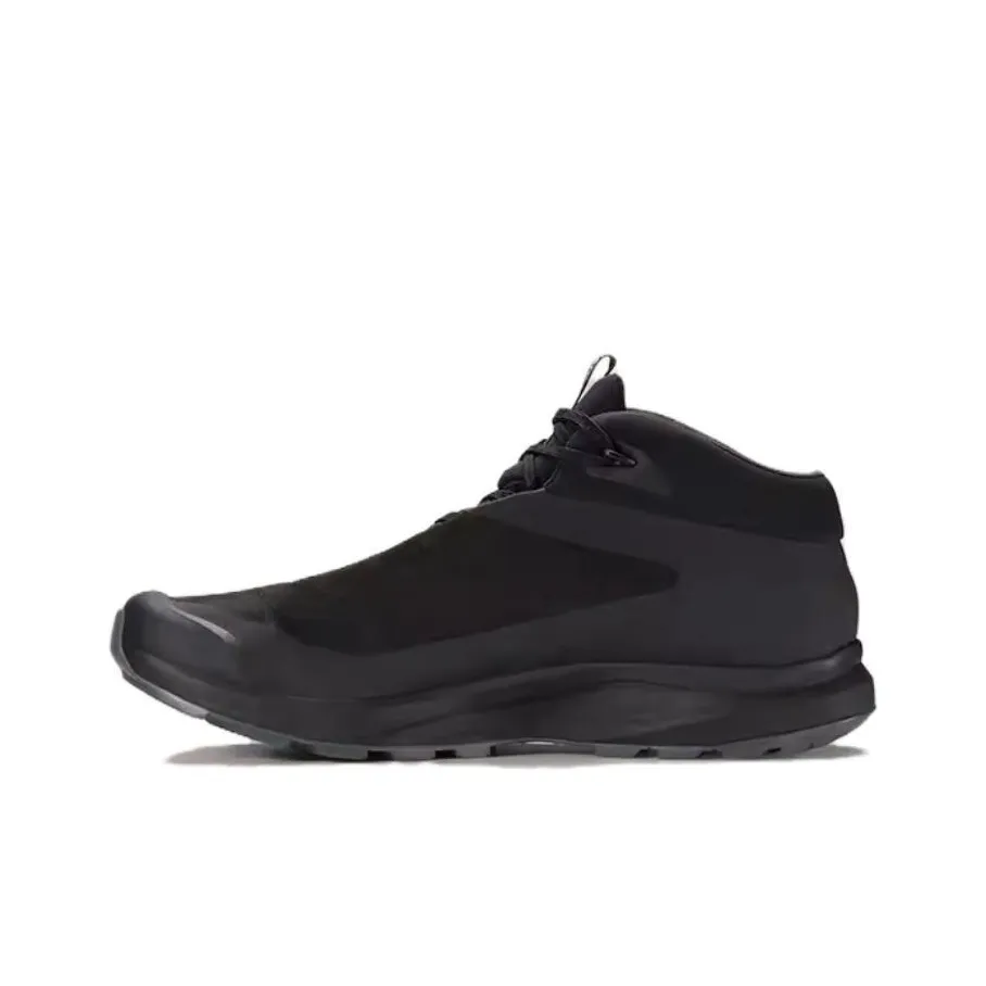 Arcteryx Aerios Wear Resistant Water Resistant Lightweight Mid Top Trekking Shoes Men's Black Gray