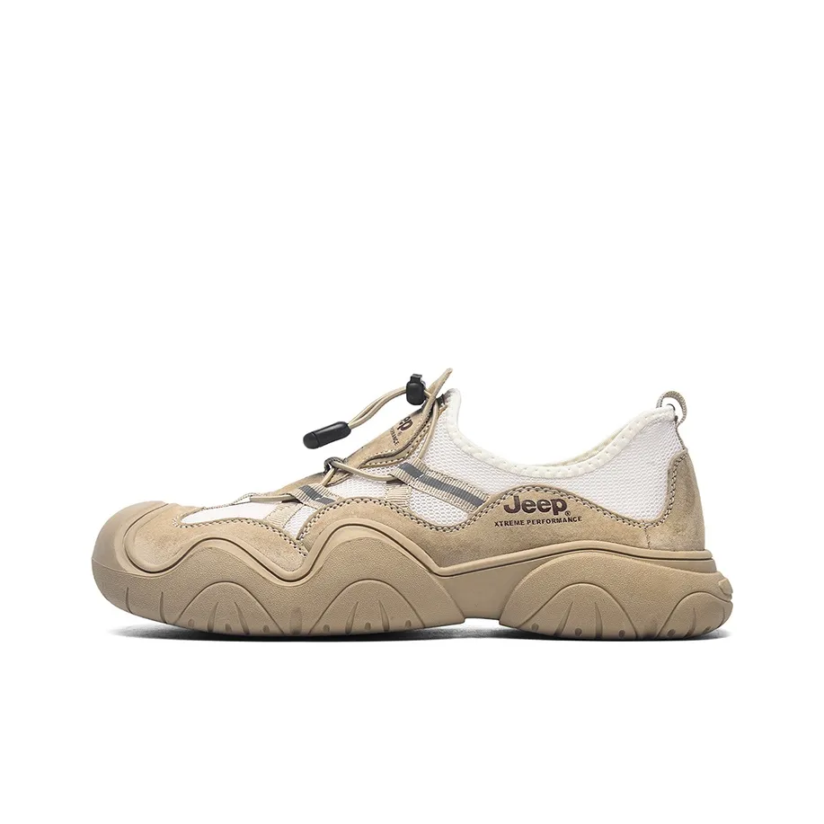Jeep Low Top Hiking Shoes Unisex Camel