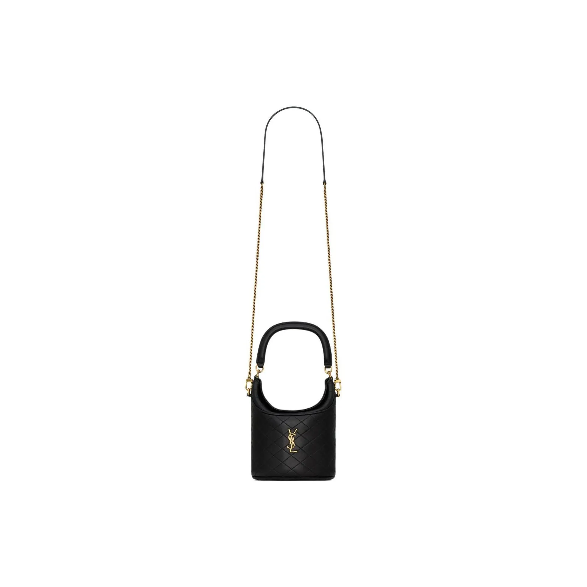 SAINT LAURENT Sheepskin Handbag Women's Black