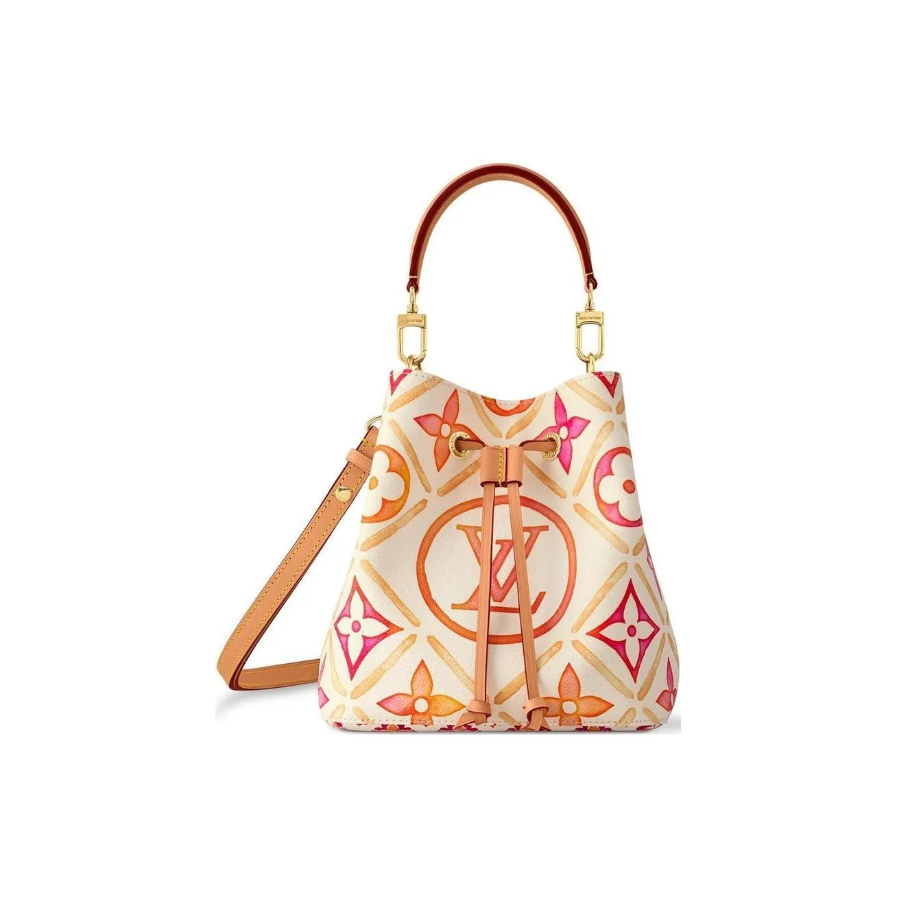 LOUIS VUITTON Leather Shoulder Bag, Crossbody Bag, Handbag Trumpets Women's Brown & Beige