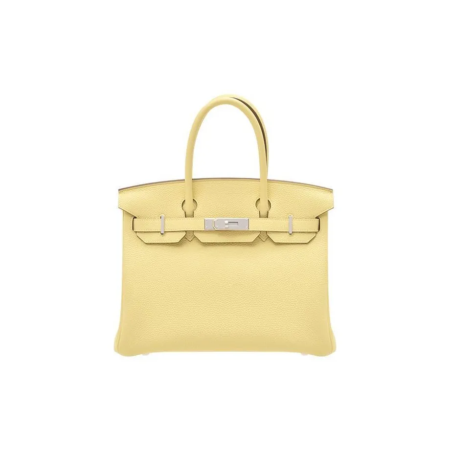 HERMES Birkin Togo Calfskin Birkin Bag Handbag Regular Women's 1Z Jaune Poussin Chick Yellow
