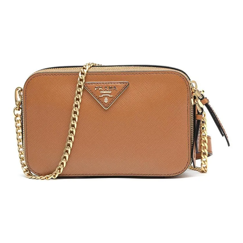 PRADA Leather Functional Bags & Luggage Fanny Pack, Crossbody Bag Women's Brown