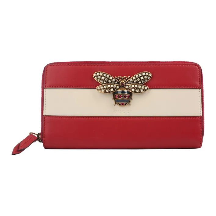 GUCCI Queen Margaret Leather Wallet Regular Women's Multicolor