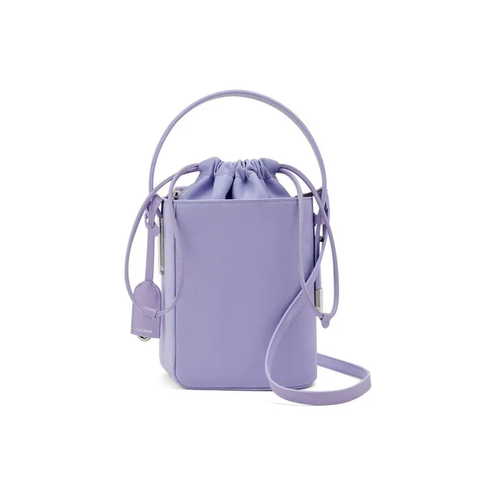 TAD FAB Suede Surface Bucket Handbag Women's Light Purple