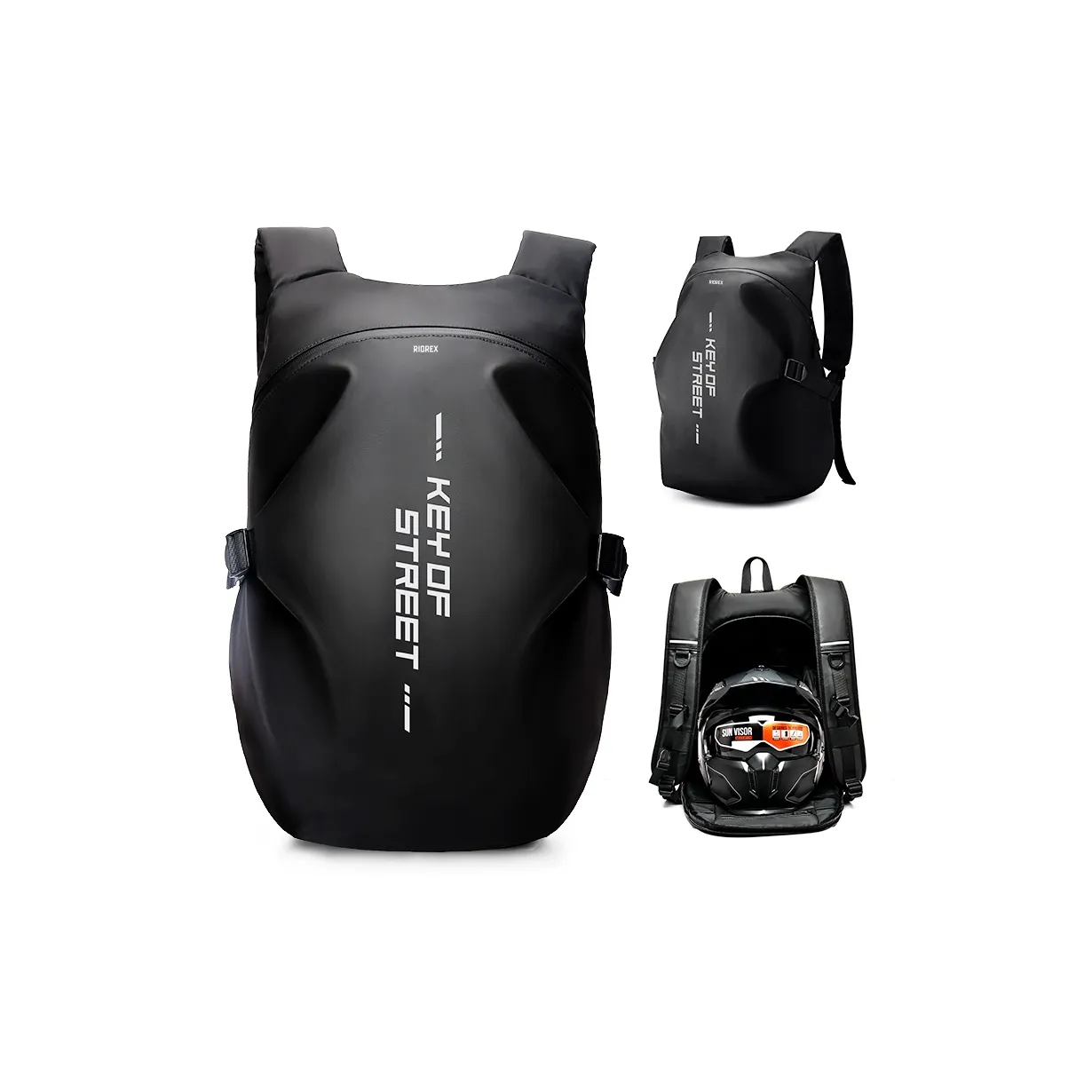 RIOREX Fabric Backpack Regular Unisex Black