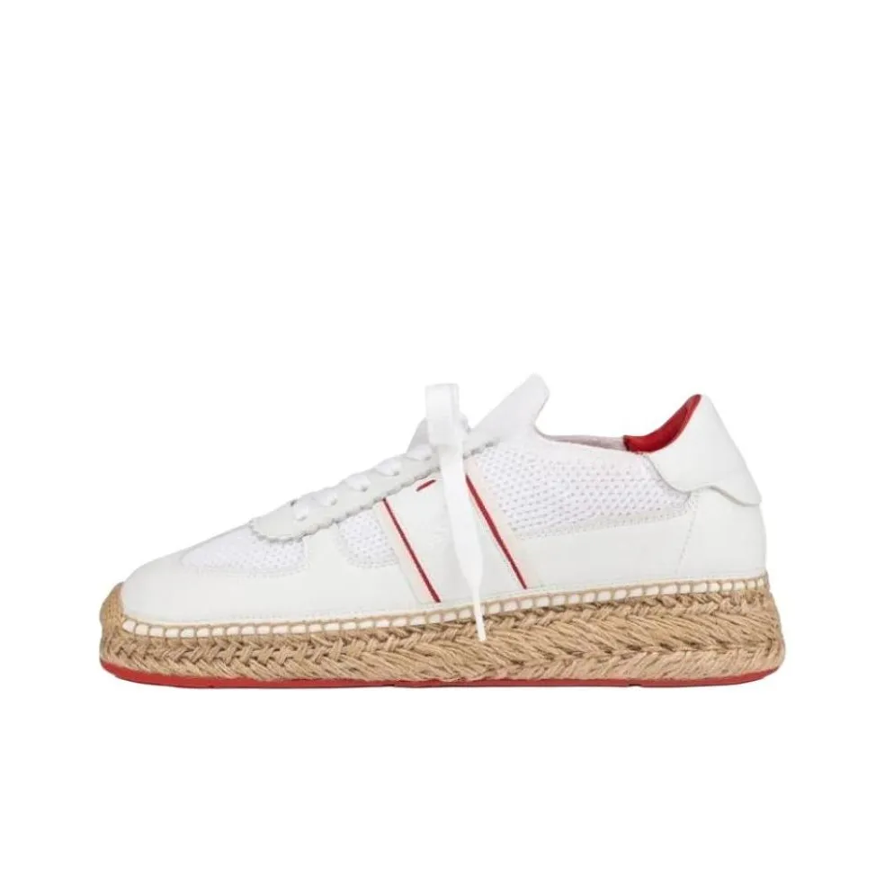 Christian Louboutin Round Toe Lace-Up Sneakers