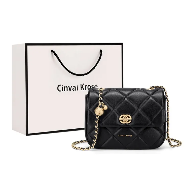 CinvaiKrose Сумка через плечо из коровьей кожи с синтетической кожей плечевая сумка маленькая женская черная абрикосовая