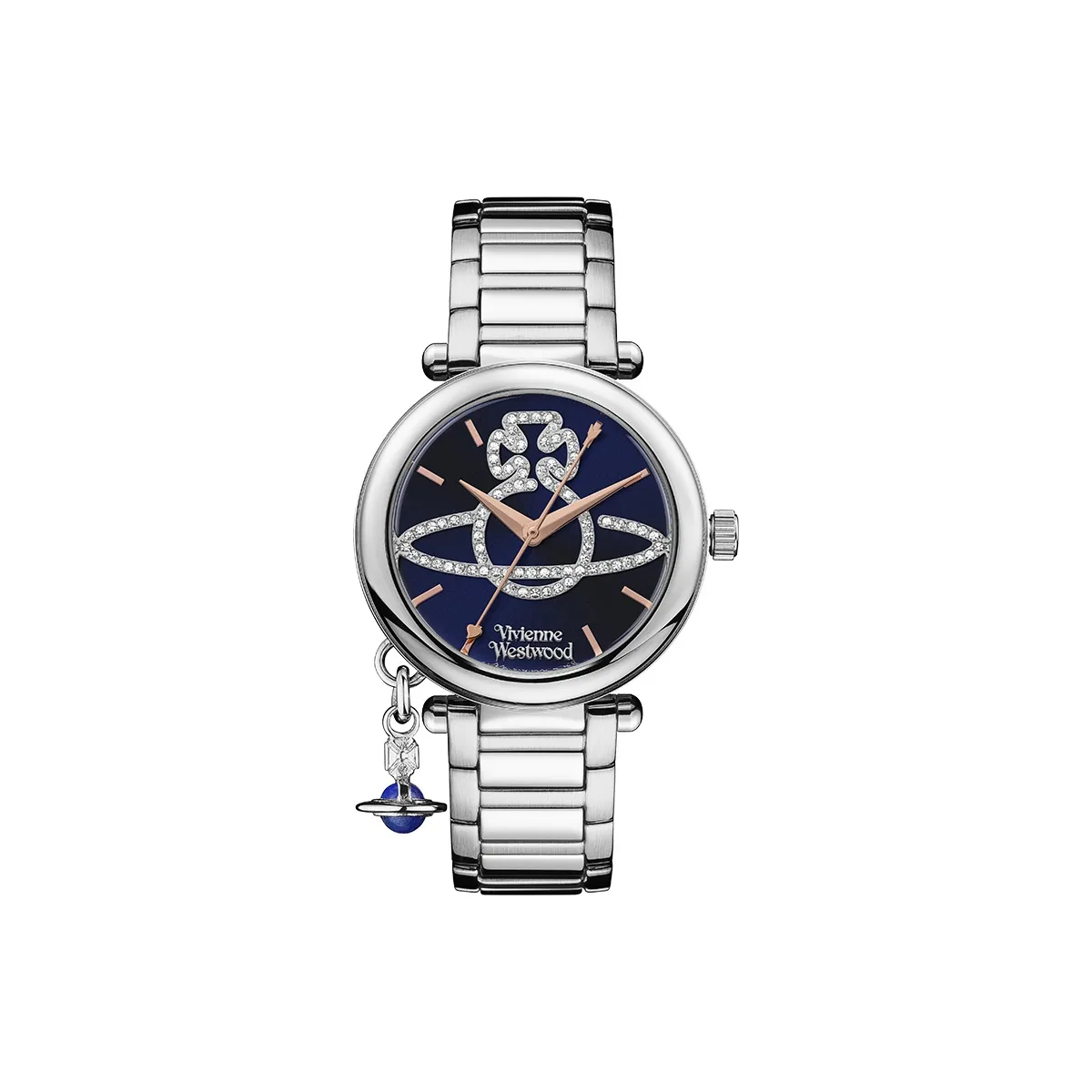 Vivienne Westwood Мужские часы Кварцевый механизм ремешок из нержавеющей стали 32 мм синий циферблат