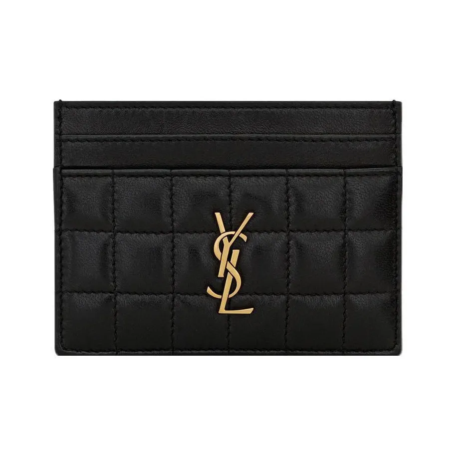 SAINT LAURENT Овчина Картхолдер Женские Черный